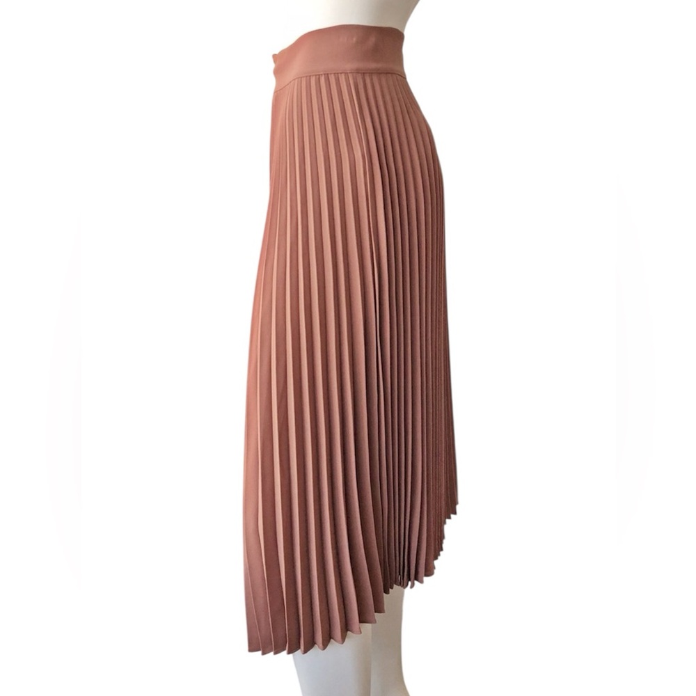 Vince Vintage Rose Drape Asymetric Pleated Skirt New Size 2 - Picture 6 of 9